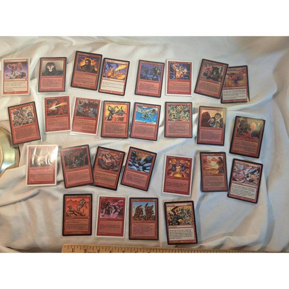 Magic The Gathering Red Enchantment Card Lot Smoke Mana Barbs Tide of War MTG